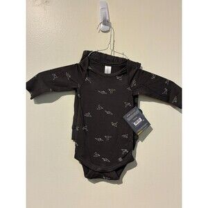NWT Modern Moments Black Paper Swans Viscose Bodysuit & Leggings Outfit - 0-3M